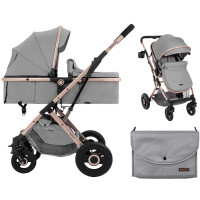 Carrito de bebé 2en1 asiento transformable Scarlett Gris Claro