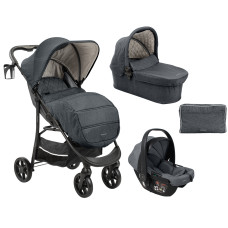 Carrito de bebé 3 en 1 Selina Gris Oscuro 2024 Kikkaboo