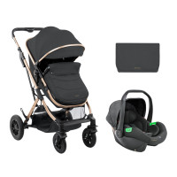 Коляска трансформер 3 в 1 Kaia Gris Oscuro Kikkaboo