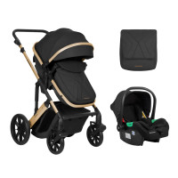 Carrito de bebé 3 en 1 Convertible Darling Negro Kikkaboo
