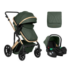 Carrito de bebé 3 en 1 Convertible Darling  Verde Kikkaboo