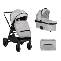 Carrito de bebé 2en1 con capazo Tiffany Gris Claro Kikaboo