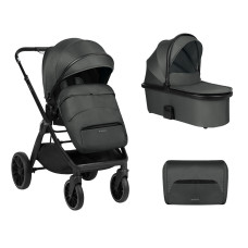 Carrito de bebé 2en1 con capazo Tiffany Gris Oscuro Kikaboo