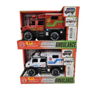 Ambulancia de fricción con luz y sonido 03-9892