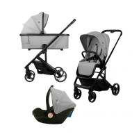 Carrito de Bebé tres piezas Trío Newton Gris Nube Asalvo