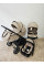 Cochecito 3 en 1 Modena Beige Kikkaboo con capazo, silla de auto y silla de paseo