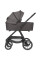Cochecito 3 en 1 Modena Gris Oscuro Kikkaboo con capazo, silla de auto y silla de paseo
