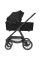 Cochecito 3 en 1 Modena Negro Kikkaboo con capazo, silla de auto y silla de paseo