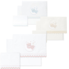 Juego de sábanas "Oso Luna" para minicuna INTERBABY, artículo 04317