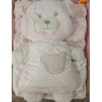 Set Regalo BR03: Peluche Oso y Manta Toques de Coche - Rocho Baby