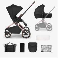 Carrito de bebé 2en1 con capazo Kara Negro Kikaboo