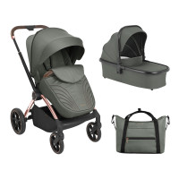 Carrito de bebé 2en1 con capazo Kara Verde Kikaboo