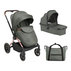Carrito de bebé 2en1 con capazo Kara Verde Kikaboo