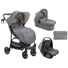 Carrito de bebé 3 en 1 Selina Gris Claro Kikkaboo