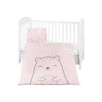 Juego de cama 5 piezas Bear with me Rosa Kikkaboo
