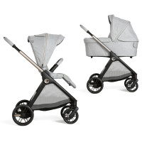 Carrito de bebé 2en1 Bellagio Lunar Rock Chicco con capazo Flexi + regalo cuna de viaje