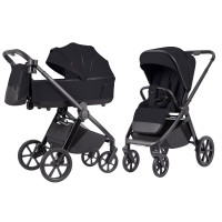 Детская коляска Carrello Omega Plus 2 в 1 – легкость, комфорт и полный комплект аксессуаров Cosmo Black