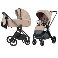 Коляска 2 в 1 Carrello Ultra CRL-6525: элегантный дизайн, манёвренность и комфорт Antique Beige