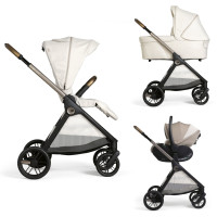 Carrito de bebé 3en1 Bellagio AMBER GLOW Chicco con capazo Flexi y First-Seat Recline 