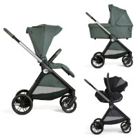 Детская коляска 3 в 1 Bellagio FIR TREE Chicco с люлькой Flexi и автокреслом First-Seat Recline + подарок кровать - манеж