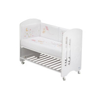 комплект: Кроватка Lovely Premium Interbaby, матрас и текстиль 2 элемента (защита и одеяло)