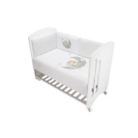 Juego de 2 piezas: edredón con chichonera"Bear Sleeping"  gris 