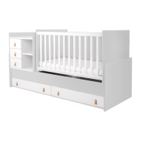 Cuna multifuncional de aglomerado Lorena color Gris Kikkaboo