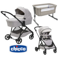 Комплект: Коляска 2 в 1 Seety Chicco + Кроватка для совместного сна Chicco Next2Me