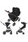 Carrito de bebé 2 en 1 Anex IQ Premium Smoky. Tres funciones: cochecito dúo y silla ligera de paseo.