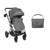 Carrito de bebé 2en1 asiento transf. Scarlett Gris Oscuro 
