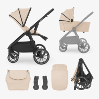 Carrito de bebé 2en1 con capazo Naya Beige 