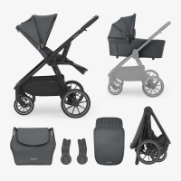 Carrito de bebé 2en1 con capazo Naya Gris