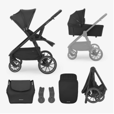Carrito de bebé 2en1 con capazo Naya Negro
