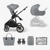 Carrito de bebé 2 en 1 con capazo Thea en color gris