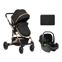 Carrito de bebé 3 en 1 Convertible Amaia Negro Kikkaboo