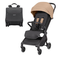 Cochecito Carrello Atom S CRL-5526 – Down Beige, diseño compacto y confort moderno