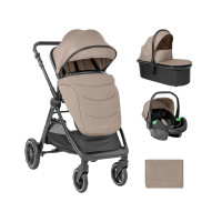 Cochecito de bebé 3 en 1 con capazo modelo Ava Beige