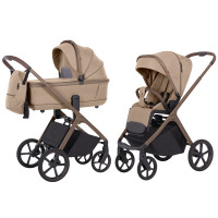 Современная коляска 2в1 CARRELLO Vector CRL‑6550 2025 Foam Beige – продуманный дизайн и комфорт от рождения