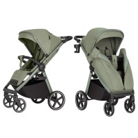 Cochecito CARRELLO Bravo SL Deluxe CRL‑5520 Mosaic Green – frescura urbana y ligereza premium