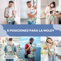 Mochila portabebés 6 en 1 para 0-36 meses. Verde