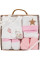 Set de regalo 5 piezas "Elefantes" de bambú INTERBABY, artículo SET20 rosa