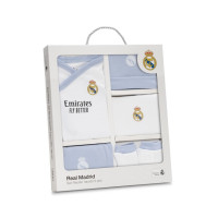 Set de regalo Real Madrid 5 piezas para recién nacido INTERBABY, color azul