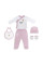 Set de regalo Real Madrid 5 piezas para recién nacido INTERBABY, color rosa