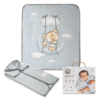 Manta Saco Rachel Interbaby Osito Nube Gris – Suavidad y Calidez para tu Bebé