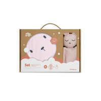 Interbaby Capa de Baño + Doudou Muselina Rosa Mod. Oso – Suavidad y Ternura para tu Bebé