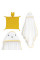 Interbaby Capa de Baño + Doudou Muselina Amarillo Mod. Oso – Suavidad y Comodidad para tu Bebé