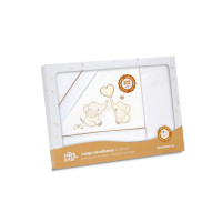Juego de sábanas para minicuna Interbaby Parejita Elefante Beige 04339-15