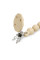 Juego de sábanas para cuna parejita de elefantes con broche beige 03339-15