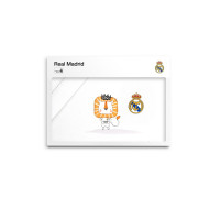 Juego de sábanas para cuna Real Madrid gris RMTRIP3000-18