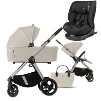 Pack ahorro: Carrito de bebé 2 en 1 Dada Flux Almond+  Silla de coche i-Hike i-SIZE 0-12 años